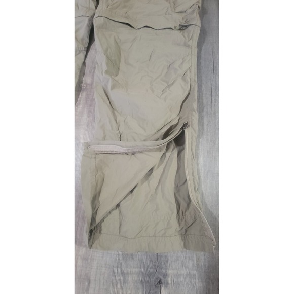 REI Co-Op Mens 38x32 Relaxed Beige Sahara Convertible Cargo Pants Ankle Zip - Picture 8 of 14